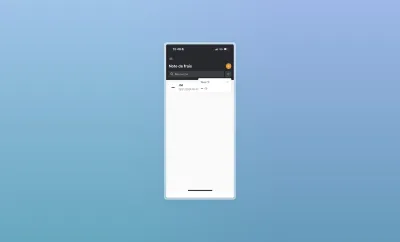 Interface mobile de l'application de notes de frais